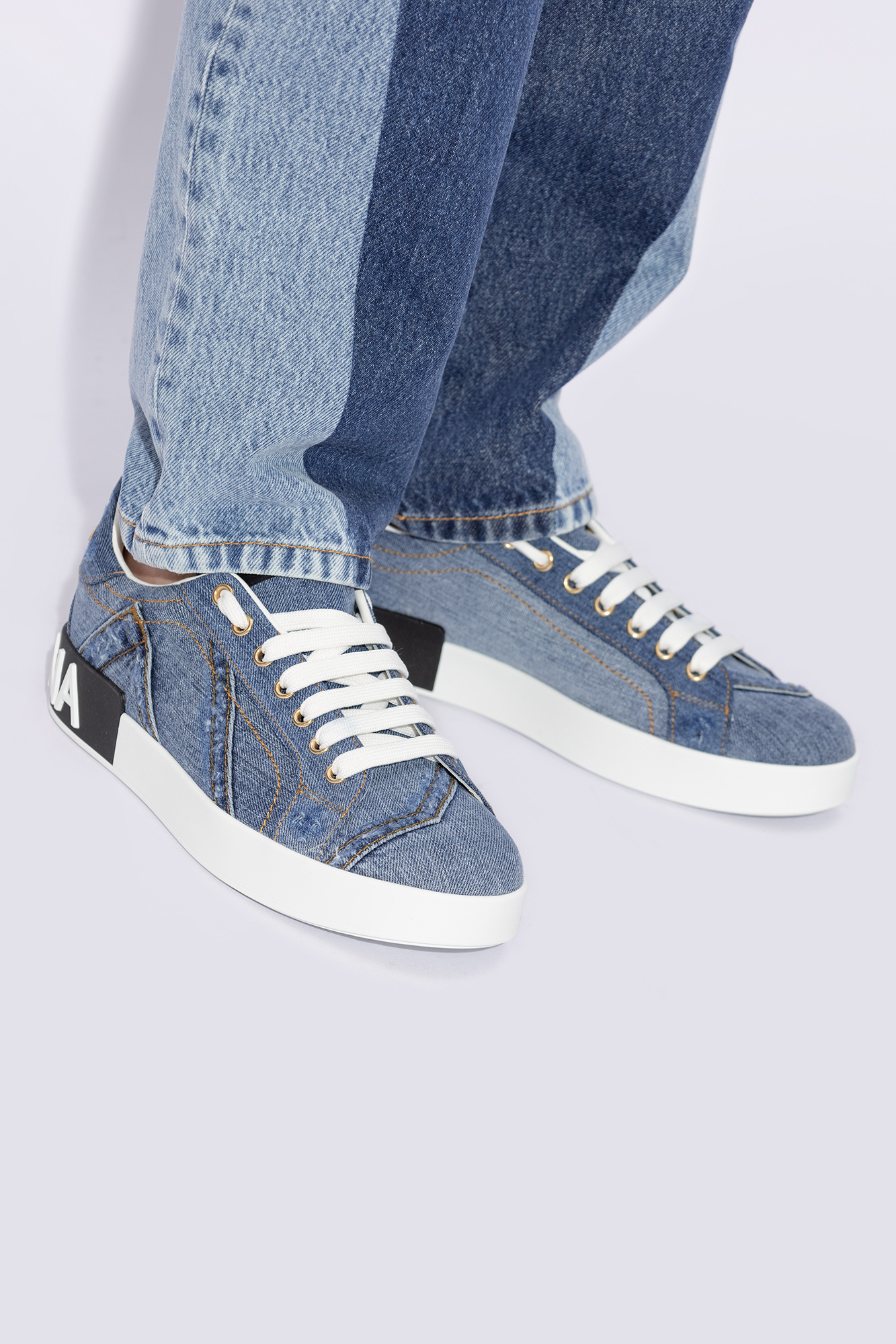 SchaferandweinerShops VG - Blue 'Portofino' denim sneakers